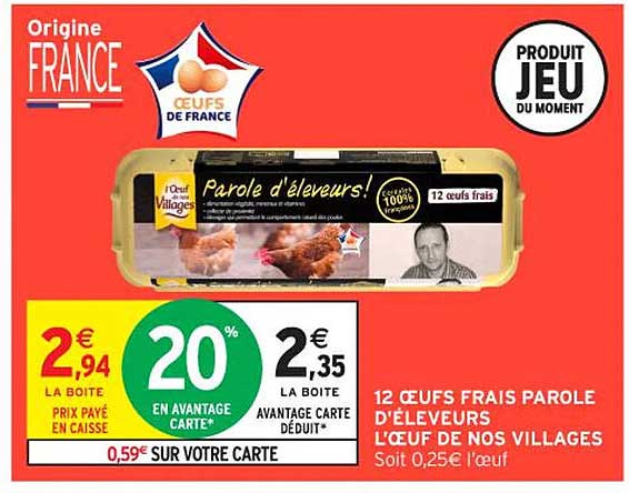 12 œufs frais Parole d'éleveurs