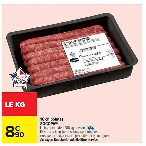 16 chipolatas SOCOPA