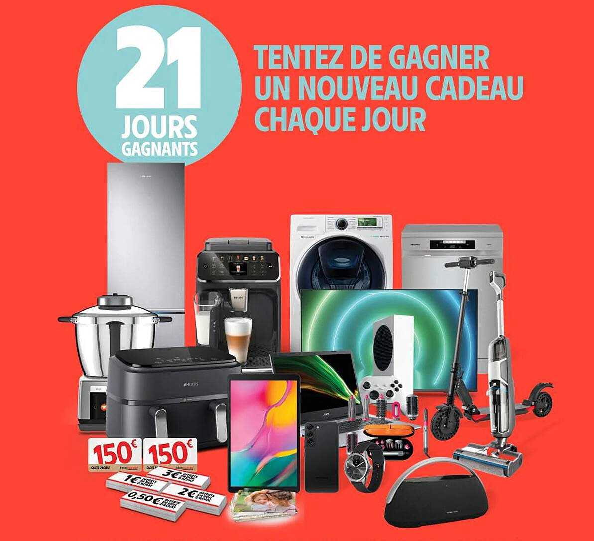 21 JOURS GAGNANTS - TENTEZ DE GAGNER UN NOUVEAU CADEAU CHAQUE JOUR