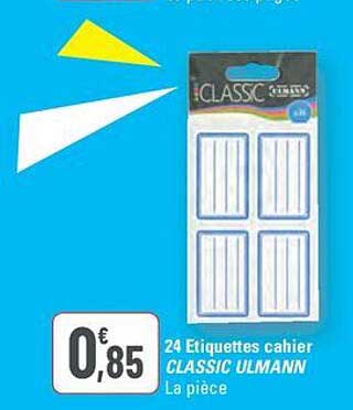 24 Etiquettes cahier CLASSIC ULMANN