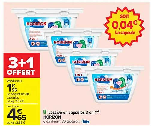 3 EN 1 HORIZON - 3+1 OFFERT
