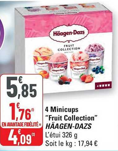 4 Minicups "Fruit Collection" HÄAGEN-DAZS