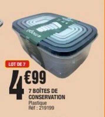 7 BOÎTES DE CONSERVATION