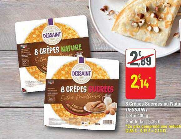 8 Crêpes Sucrées ou Nature