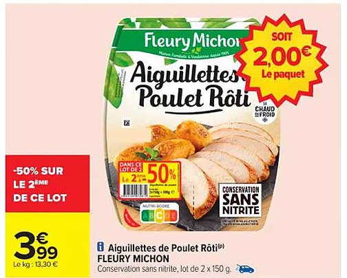 Aiguillettes de Poulet Rôti Fleury Michon