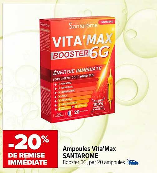 Ampoules Vita'Max SANTAROME