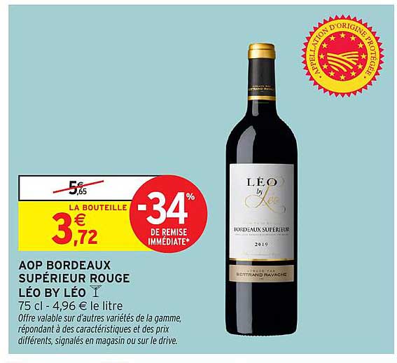 AOP BORDEAUX SUPÉRIEUR ROUGE LÉO BY LÉO