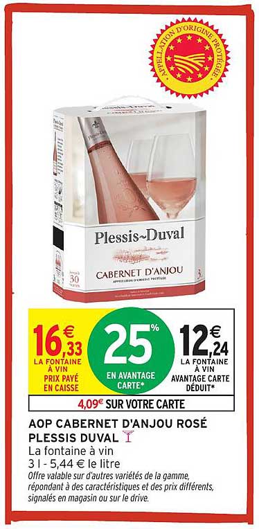 AOP CABERNET D’ANJOU ROSÉ PLESSIS DUVAL