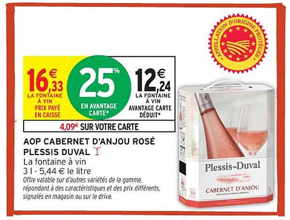 AOP CABERNET D'ANJOU ROSÉ PLESSIS DUVAL