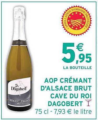 AOP CRÉMANT D'ALSACE BRUT CAVE DU ROI DAGOBERT
