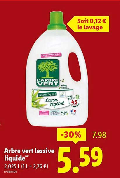 Arbre vert lessive liquide**