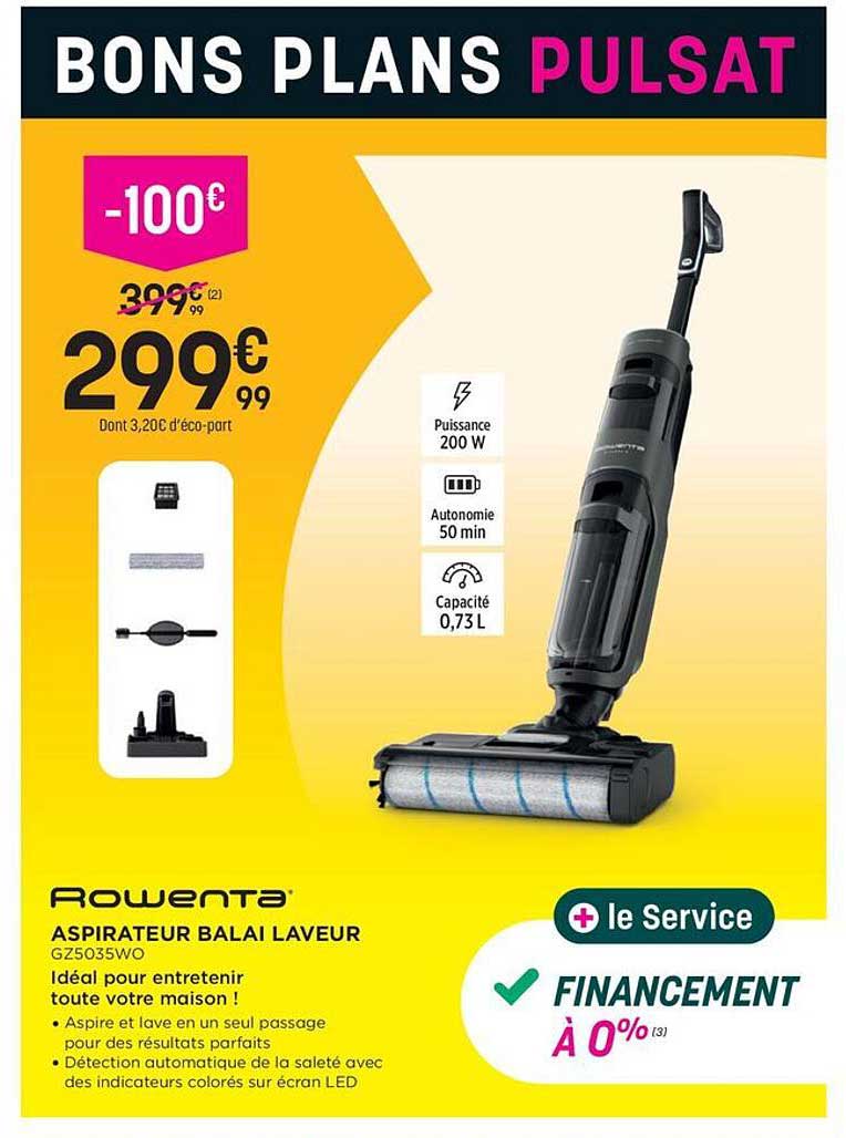 Aspirateur Balai Laveur Rowenta GZ5035WO