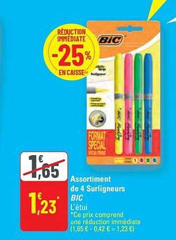 Assortiment de 4 Surligneurs BIC