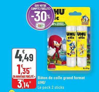 Bâton de colle grand format UHU