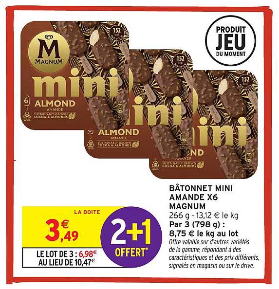 BÂTONNET MINI AMANDE X6 MAGNUM