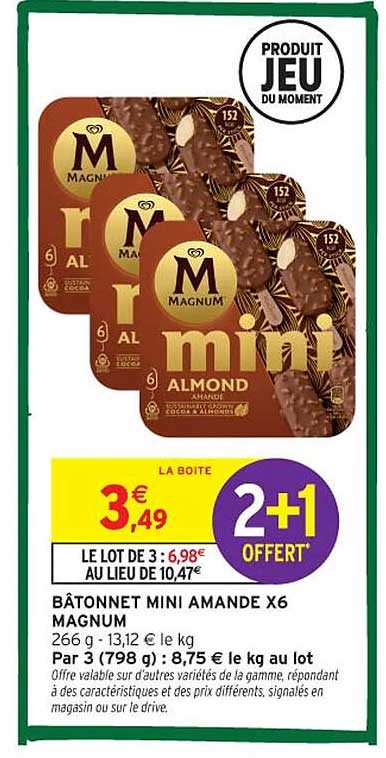 BÂTONNET MINI AMANDE X6 MAGNUM