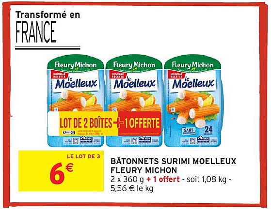 BÂTONNETS SURIMI MOELLEUX FLEURY MICHON