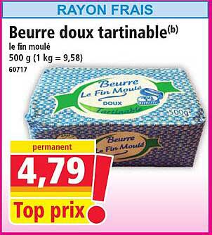 Beurre doux tartinable
