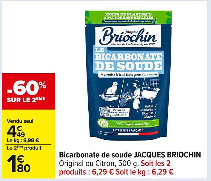 Bicarbonate de soude JACQUES BRIOCHIN