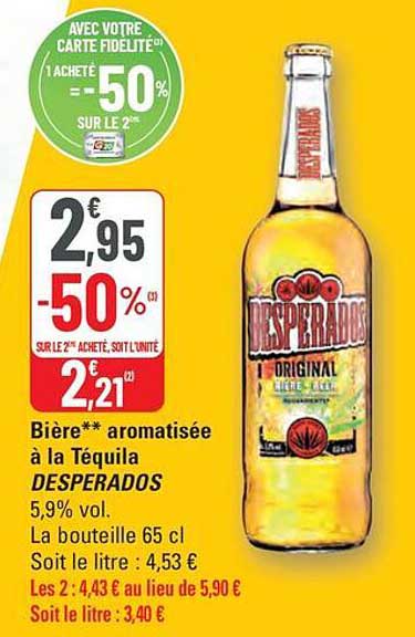 Bière** aromatisée à la Tequila DESPERADOS