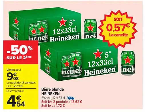 Bière blonde HEINEKEN