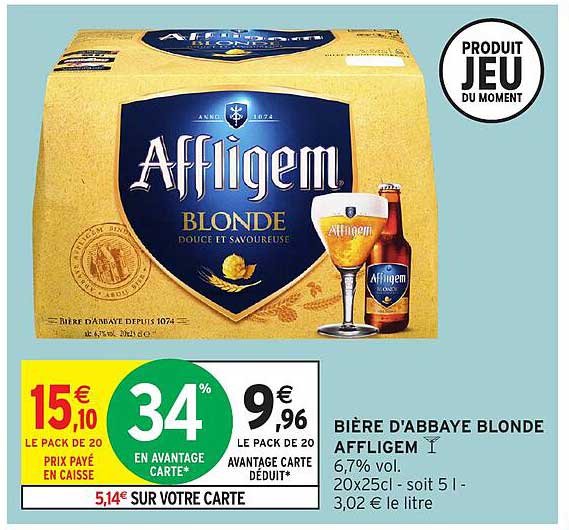 BIÈRE D'ABBAIE BLONDE AFFLIGEM