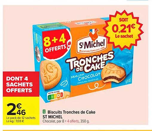 Biscuits Tronches de Cake ST MICHEL