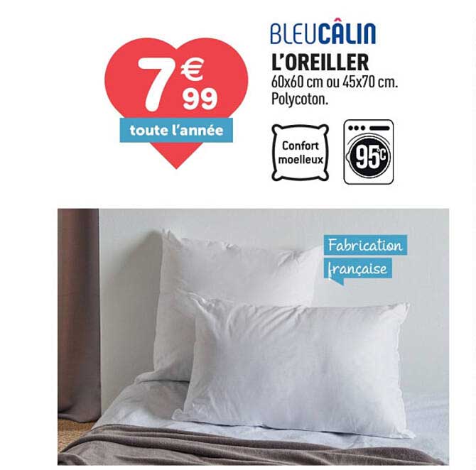 BLEU CÂLIN L'OREILLER