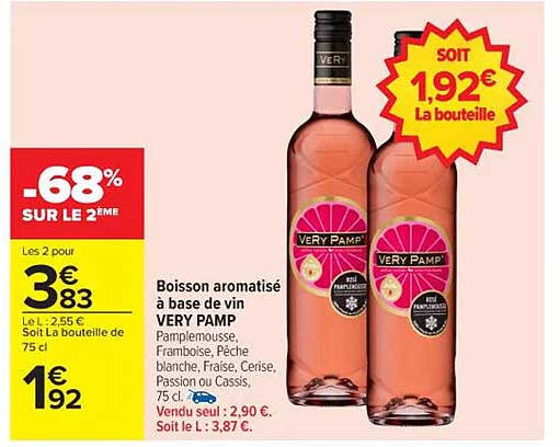Boisson aromatisée à base de vin VERY PAMP