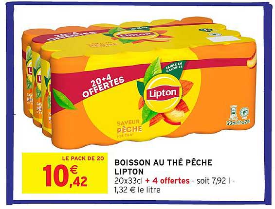 BOISSON AU THÉ PÊCHE LIPTON