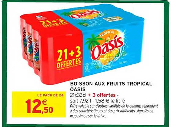 BOISSON AUX FRUITS TROPICAL OASIS