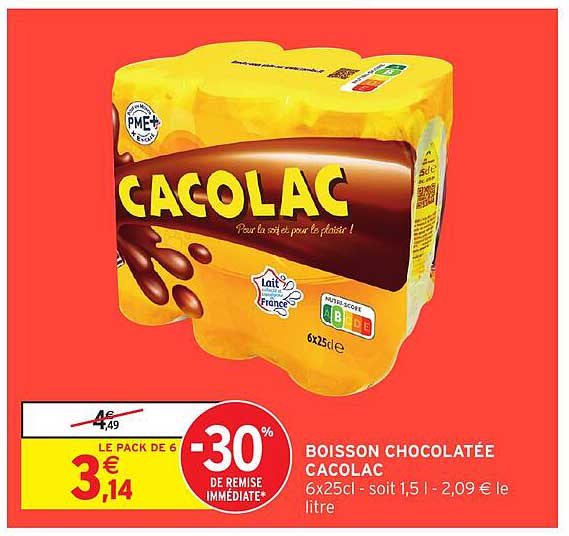 BOISSON CHOCOLATÉE CACOLAC