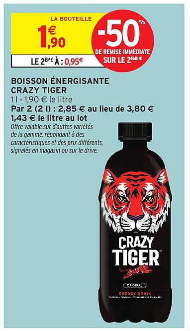 BOISSON ÉNERGISANTE CRAZY TIGER