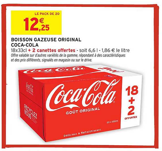 BOISSON GAZEUSE ORIGINAL COCA-COLA