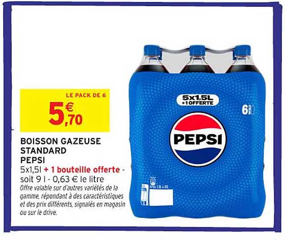 BOISSON GAZEUSE STANDARD PEPSI