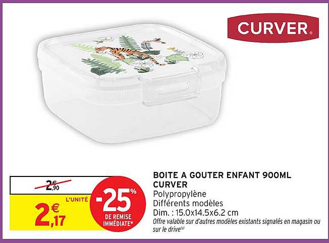 BOITE A GOUTER ENFANT 900ML CURVER