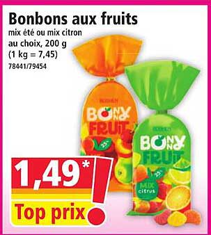Bonbons aux fruits