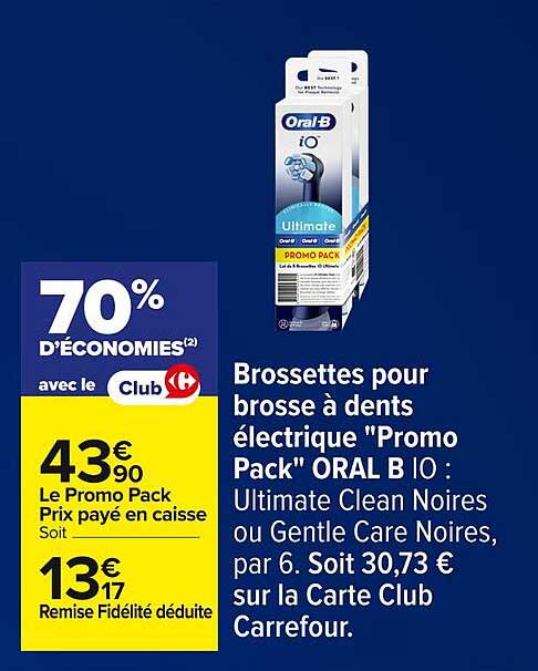 Brossettes pour brosse à dents électrique "Promo Pack" ORAL B IO