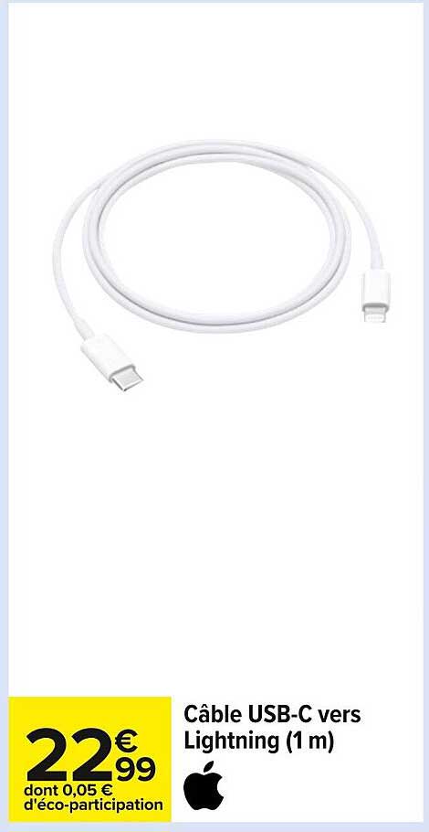 Câble USB-C vers Lightning (1 m)