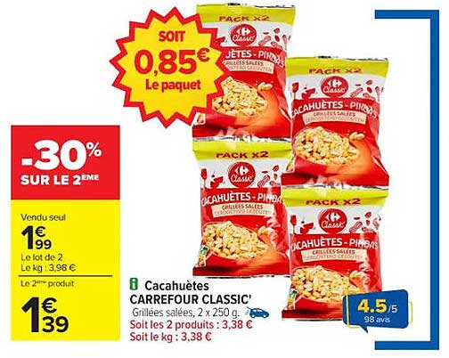 Cacahuètes CARREFOUR CLASSIC!