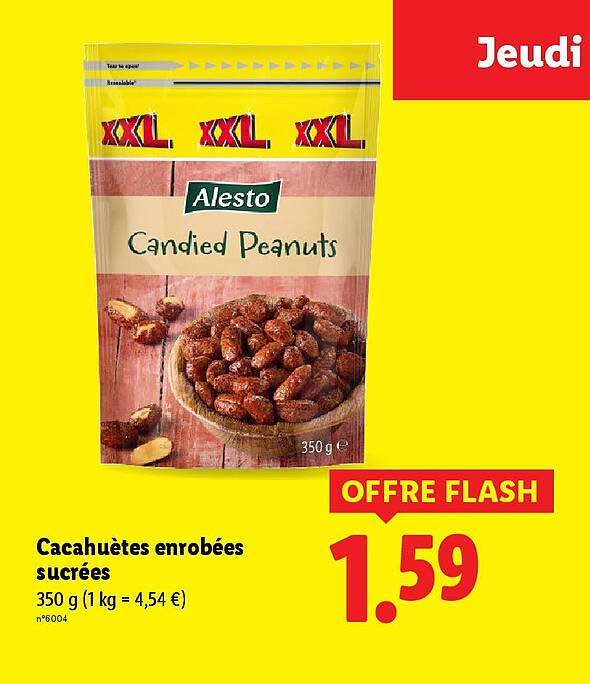 Cacahuètes enrobées sucrées