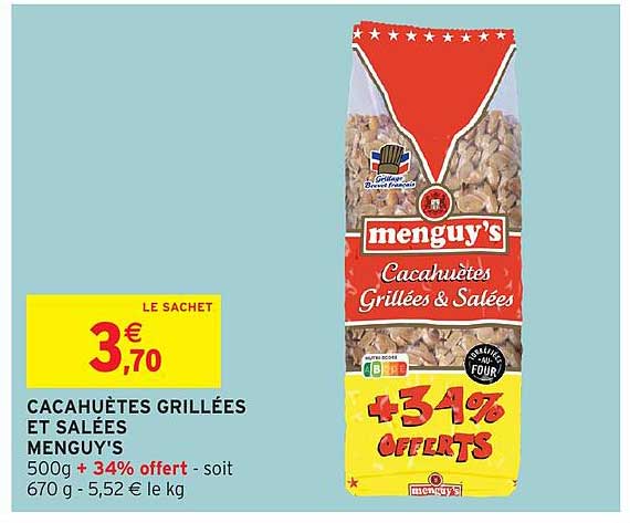 CACAHUÈTES GRILLÉES ET SALÉES MENGUY'S