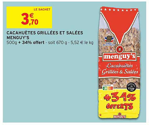 CACAHUÈTES GRILLÉES ET SALÉES MENGUY'S