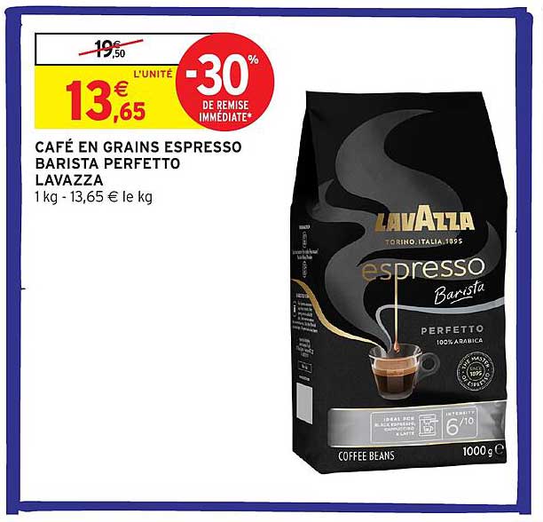 CAFÉ EN GRAINS ESPRESSO BARISTA PERFETTO LAVAZZA