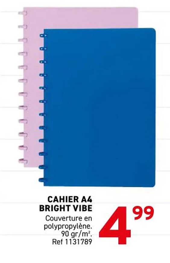 CAHIER A4 BRIGHT VIBE