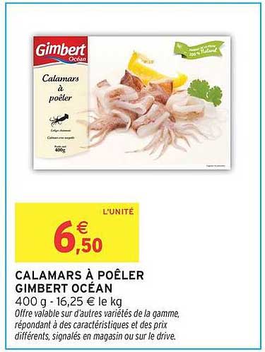 CALAMARS À POÊLER GIMBERT OCEAN