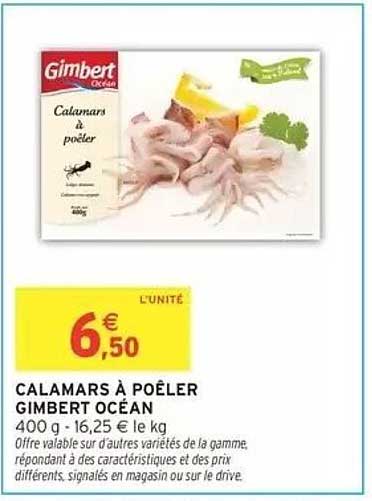 CALAMARS À POÊLER GIMBERT OCÉAN
