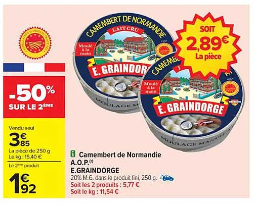 Camembert de Normandie A.O.P. E.Graindorge