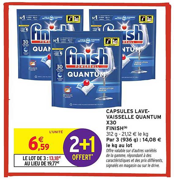CAPSULES LAVE-VAISSELLE QUANTUM X30