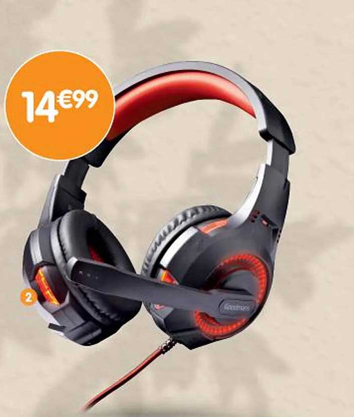 Casque Gamer LED Rouge